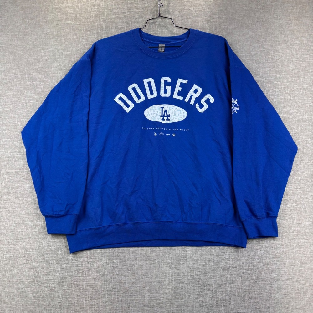 Los Angeles Dodgers Teacher Appreciation Night Sweatshirt Blue Mens XL 2020 WS